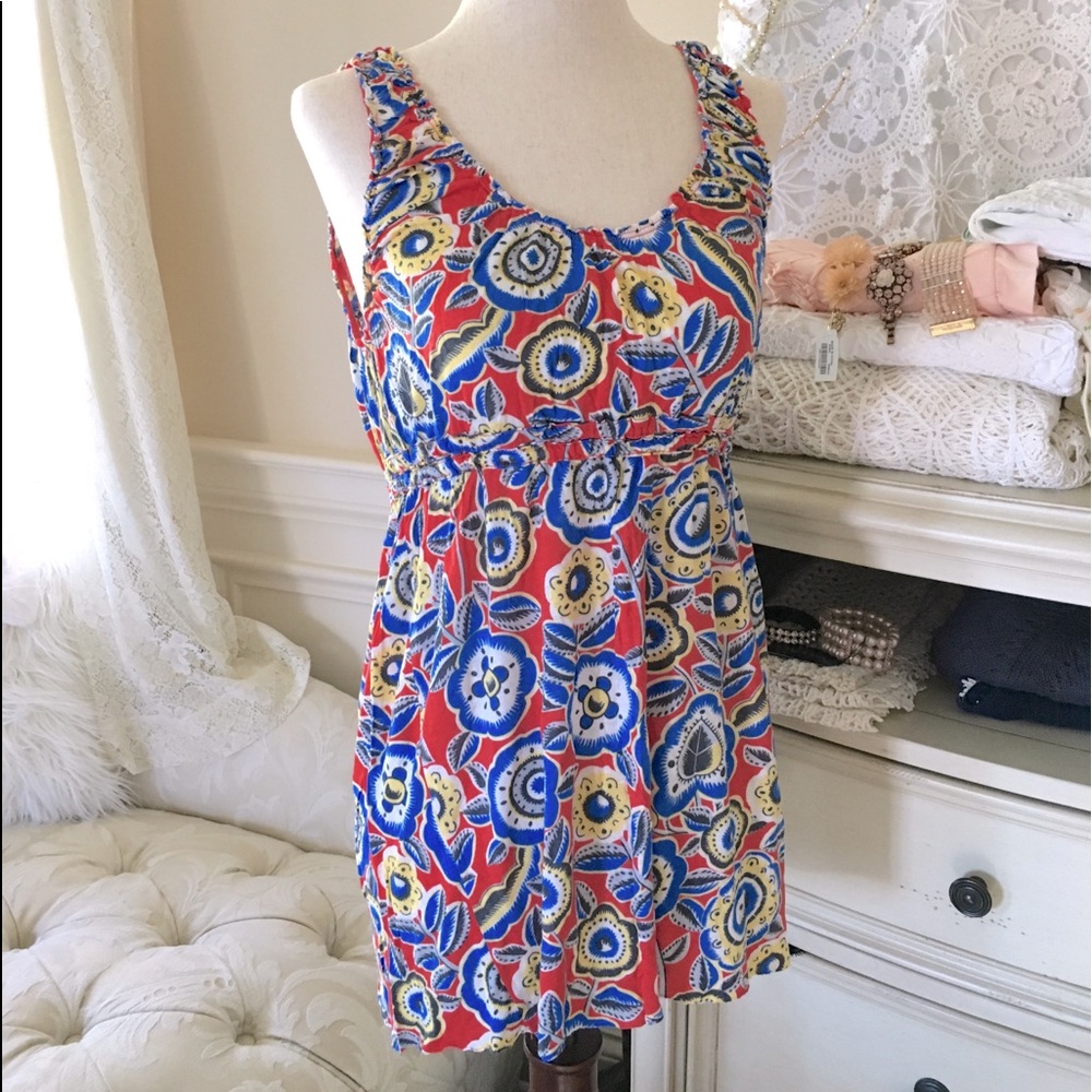 Anthropologie Little Yellow Button knit tunic